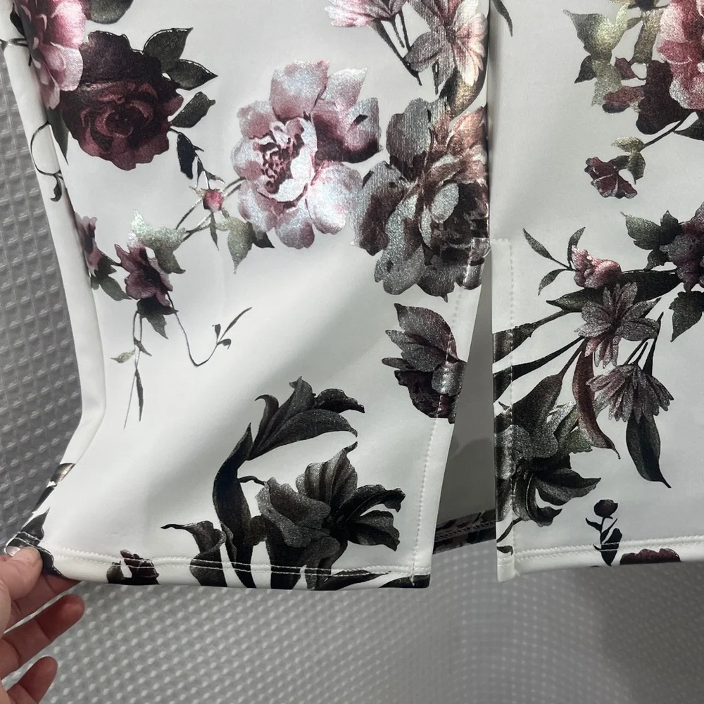 Charlotte Russe White and Black Floral Strapless Dress- size L - Picture 4 of 9